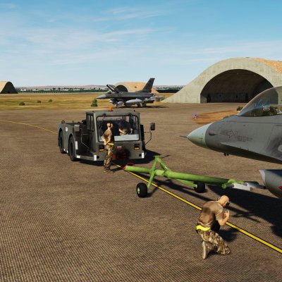 AMXS pushing back returning F-16C's from Combat over Beirut