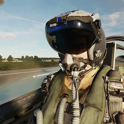 Ramstein AB, Runway 27 VFR Departure F-16C